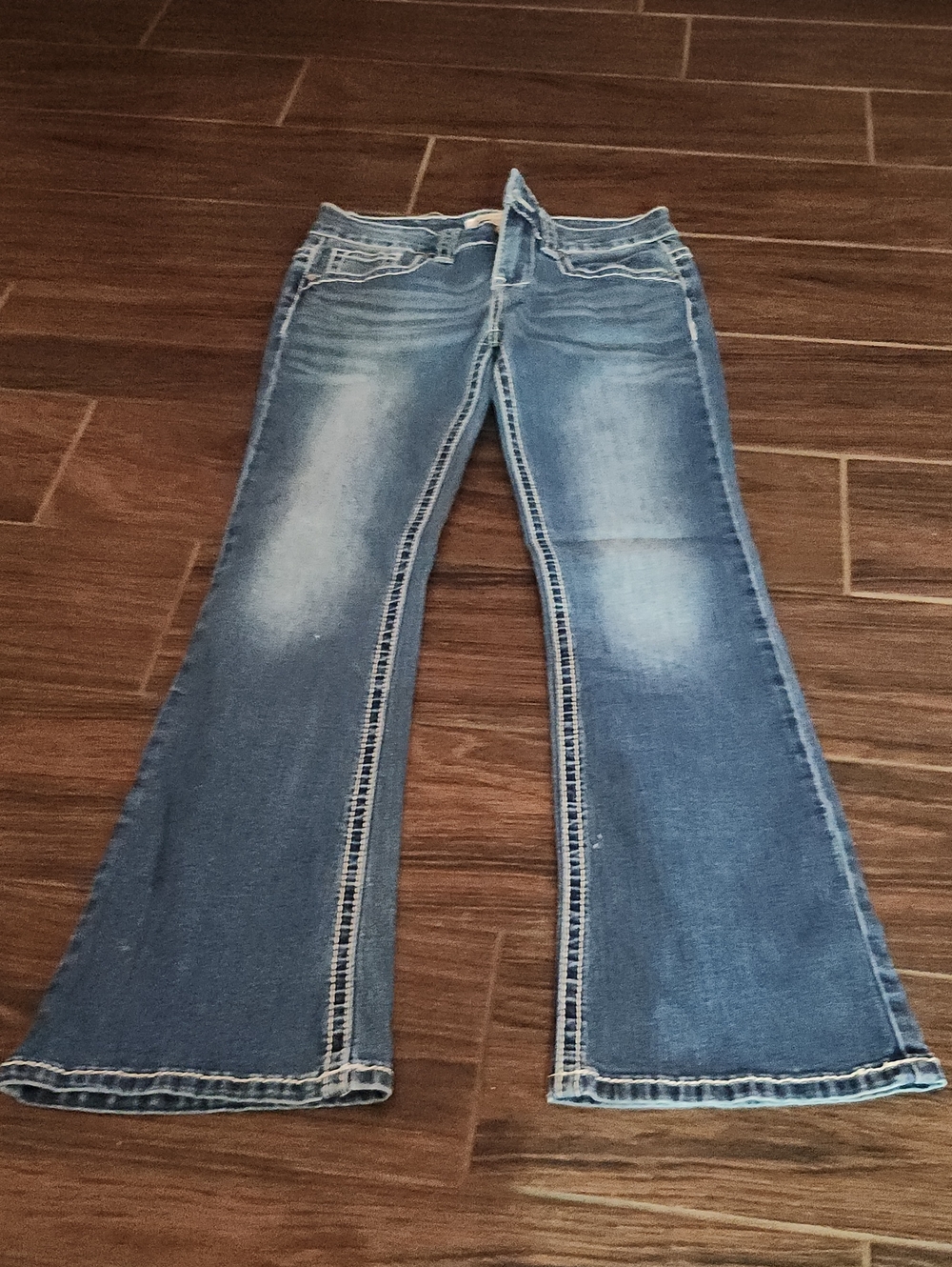 Shyanne Girls Blue Flare Jeans